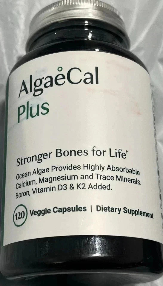 AlgaeCal Plus Stronger Bones Veggie Capsules 120 Count Exp: 9/27, Sealed