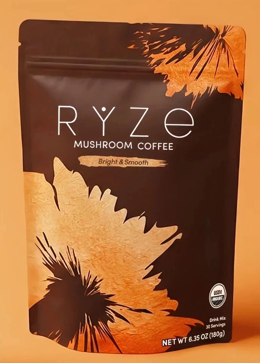 1Pack Organic Rýze Mushroom Coffee 30 Servings Instant Coffee Free Shipping New