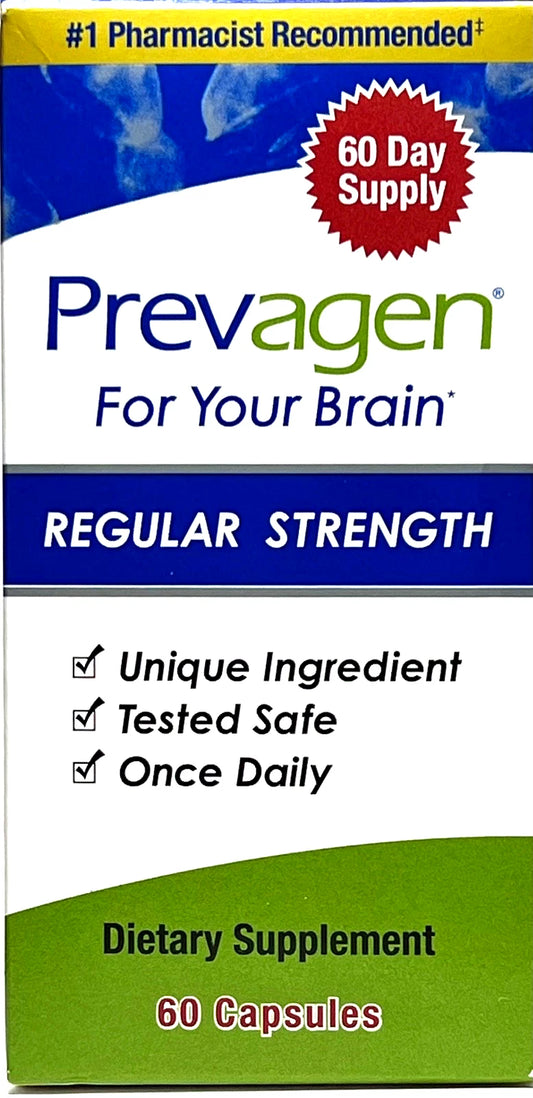 PREVAGEN REGULAR STRENGTH 60 CAPSULES DIETARY SUPPLEMENT FACTORY SEALED