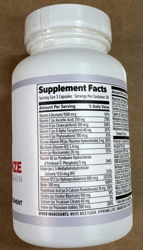 10X Health Optimize Methylated Multivitamin for Men & Women - Vitamins &.
