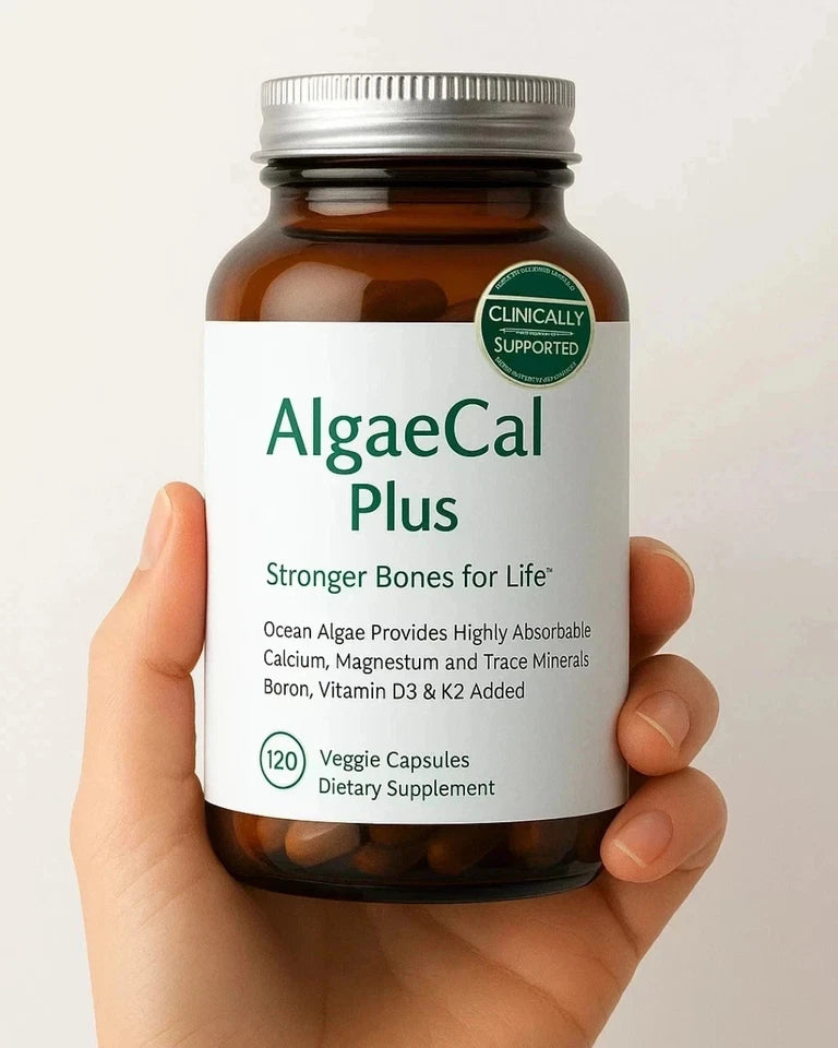 AlgaeCal Plus Stronger Bones Veggie Capsules 120 Count Exp: 9/27, Sealed